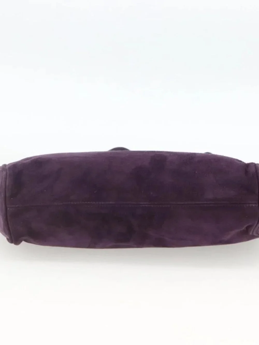Salvatore Ferragamo Vala Shoulder Bag Suede Purple Gold Auth AMZ434